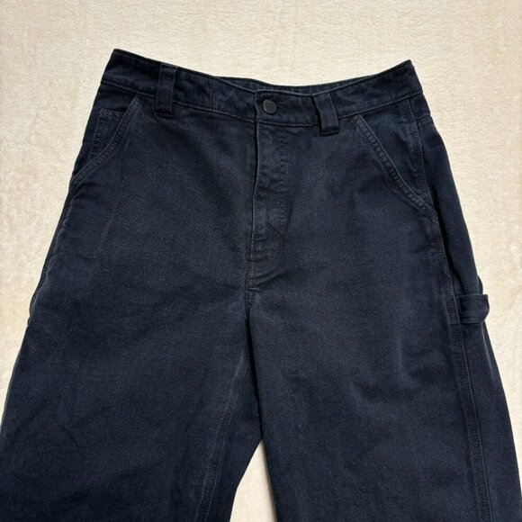 TNA Womes Greenwich High-Waisted Carpenter Twill Pants Sz 6 Utility Blue Aritzia - Picture 5 of 16